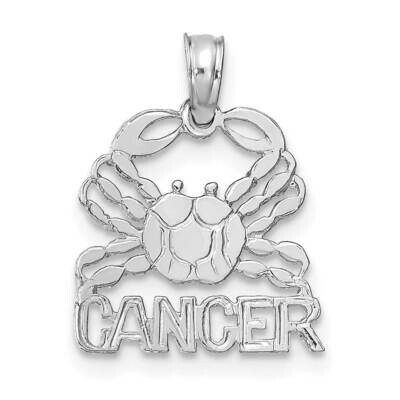 Cancer Charm 14k White Gold K8949W, MPN: K8949W, 196904076217