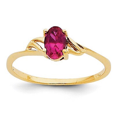 Ruby Birthstone Ring 14k Gold XBR136, MPN: XBR136, 883957413297