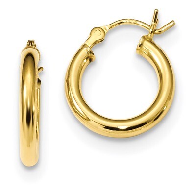 Hoop Earrings Sterling Silver Gold-Tone Polished QE13149, MPN: QE13149, 191101233692