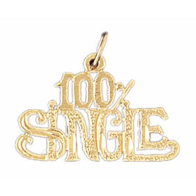 Dazzlers Jewelry 100% Single Pendant Necklace Charm Bracelet in Yellow, White or Rose Gold 10671, M…