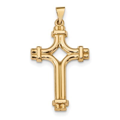 Fancy Cross Pendant 14k Gold Polished XR1583, MPN: XR1583, 883957839745