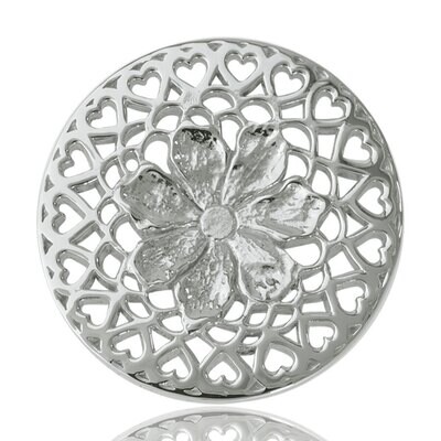 Nikki Lissoni Flower With Love Silver Plated 33mm Coin C1013SM, MPN: C1013SM, 8718627460412