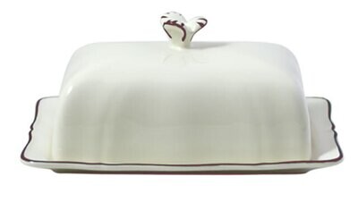 Gien Filet Pivoine Butter Dish 1831CBEU22, MPN: 1831CBEU22, 840769053080