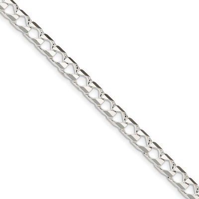 8 Inch 6.75mm Polished Open Curb Chain Sterling Silver QFOC250-8, MPN: QFOC250-8, 883957952772