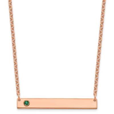 1 Birthstone with 18k Gold Bezel Large Bar Necklace 14k Rose Gold XNA1085/1R, MPN: XNA1085/1R,