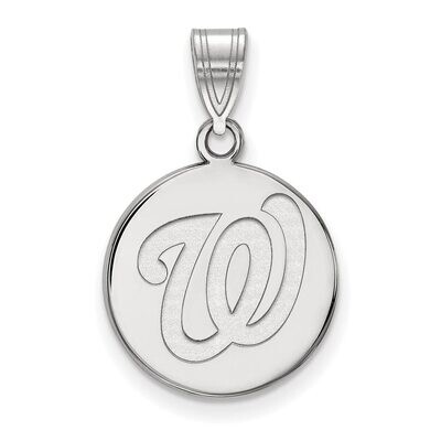 Washington Nationals Medium Disc Pendant Sterling Silver SS016NAT, MPN: SS016NAT, 886774627830
