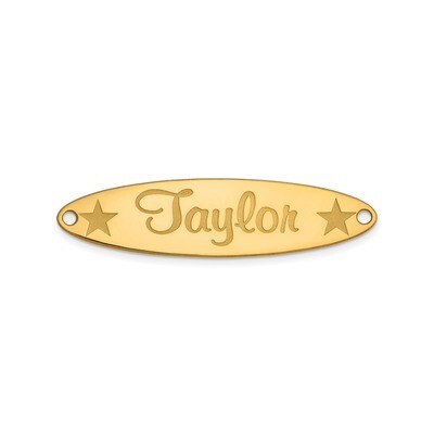 Oval with Star Nameplate 14k Gold XNA93Y, MPN: XNA93Y, 191101543043