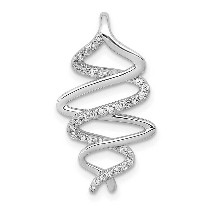 1/6Ct. Diamond Polished Fancy Twisted Chain Slide 14k White Gold PM3895-015-WA, MPN: PM3895-015-WA,…