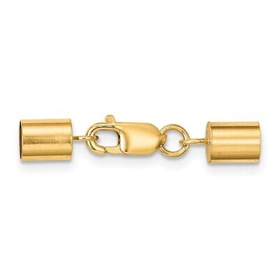 Lobster with Round Endcaps Clasp 14k Yellow Gold YG1677, MPN: YG1677,