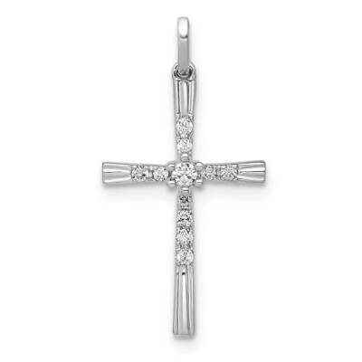 1/10Ct. Diamond Cross Pendant 14k White Gold PM5010-010-WA, MPN: PM5010-010-WA, 883957449951