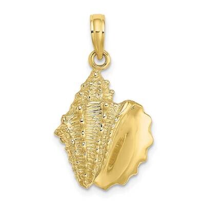 2-D Conch Shell Charm 10k Gold 10K7397, MPN: 10K7397,