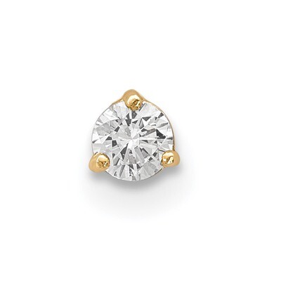 3.5mm CZ Diamond Labret Face Jewelry 14k Gold BD122, MPN: BD122, 883957351421