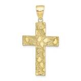 Textured Nugget Block Style Cross Pendant 10K Gold Polished 10K5451, MPN: 10K5451,