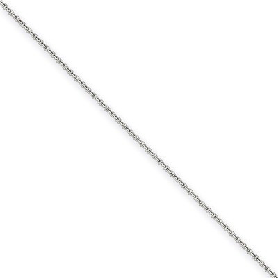 1.5mm Solid Polished Cable Chain 16 Inch 14k White Gold PEN137-16, MPN: PEN137-16, 883957137162