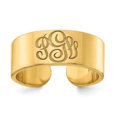 Monogram Cigar Style Band 10k Gold 10XNR92Y, MPN: 10XNR92Y,