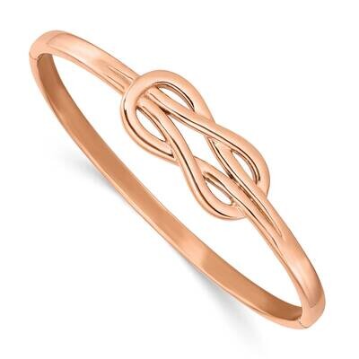 Rose Ip-Plated Knot Hinged Bangle Stainless Steel Polished SRB2906, MPN: SRB2906, 191101865770