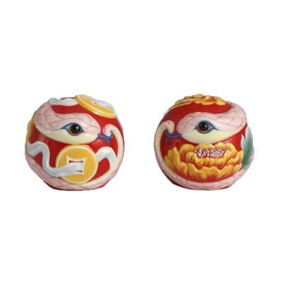 Franz Porcelain Snake Flicking The Tongue Design Sculptured Porcelain Salt and Pepper Shakers FZ030…