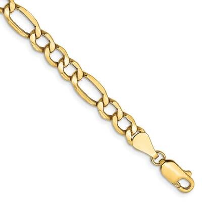 5.35mm Semi-Solid Figaro Chain 9 Inch 10k Gold 10BC95-9, MPN: 10BC95-9, 191101568091
