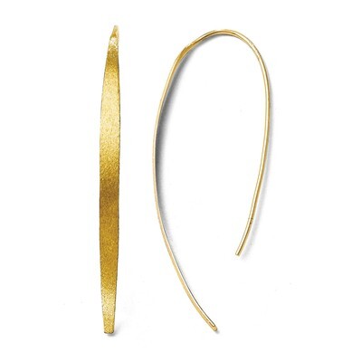 Leslie&#39;s Gold-plated Polished and Brushed Earrings - Sterling Silver HB-QLE351, MPN: QLE351, 886774…