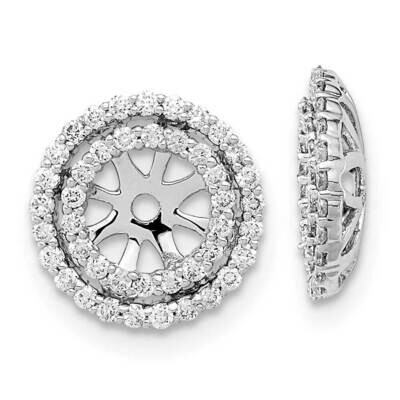 Diamond Earring Jackets 14k White Gold EM8576-045-WA, MPN: EM8576-045-WA, 883957972688