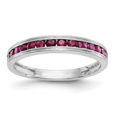 Ruby Band 14k White Gold RM3454B-RU-W, MPN: RM3454B-RU-W, 191101826993