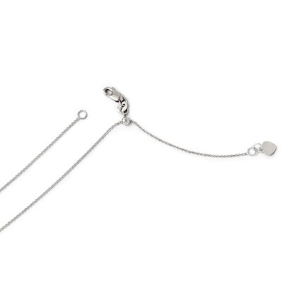 Leslie&#39;s .7 mm Round Cable Adjustable Chain 30 Inch 14K White Gold HB-1219-30, MPN: 1219-30, 191101…
