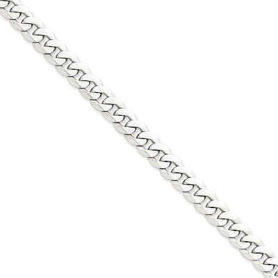 20 Inch 8mm Beveled Curb Chain 14k White Gold WFBU200-20, MPN: WFBU200-20, 886774560984