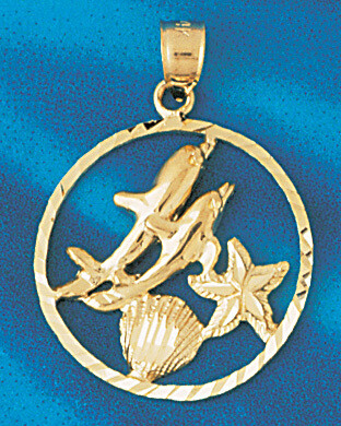Dazzlers Jewelry Dolphin Pendant Necklace Charm Bracelet in Yellow, White or Rose Gold 481, MPN: DZ…