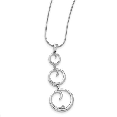 .02Ct. Diamond Necklace Sterling Silver QW266-18, MPN: QW266-18, 883957502649