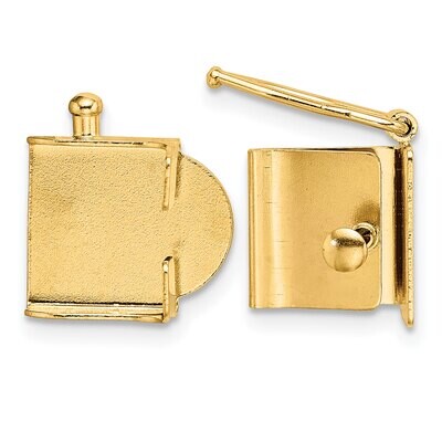 Push Button Box Clasp 14k Yellow Gold YG1860, MPN: YG1860,