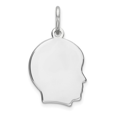 Engravable Boy Disc Charm Polish on Front Back Sterling Silver QM347/35P, MPN: QM347/35P, 883957950…