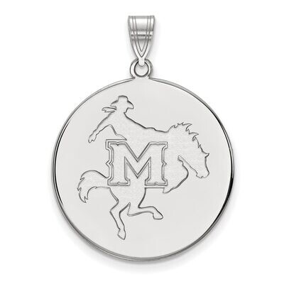 McNeese State University Extra Large Disc Pendant Sterling Silver SS002MNS, MPN: SS002MNS, 88677468…