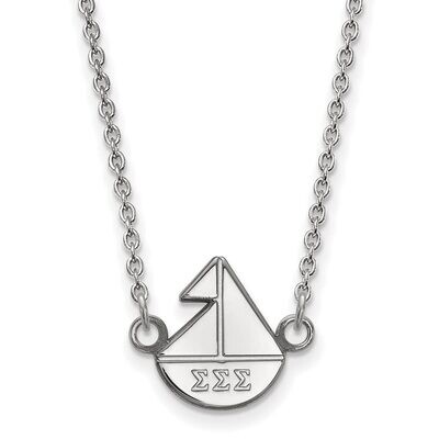 Sigma Sigma Sigma Extra Small Pendant with 18 Inch Chain Sterling Silver SS039SSS-18, MPN: SS039SSS…