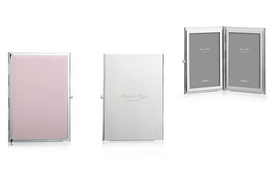 Addison Ross Pink &amp; Silver Plate Travel Picture Frame 2 x 3 Inch Silver-plated FR3576, MPN: FR3576,…