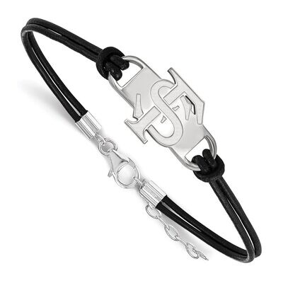 Florida State University Leather Bracelet Small Center Sterling Silver SS023FSU-7, MPN: SS023FSU-7,…