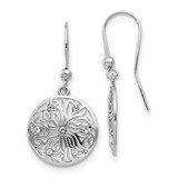 Leslie&#39;s CZ Dangle Earrings Sterling Silver Polished HB-QLE1160, MPN: QLE1160, 191101481826