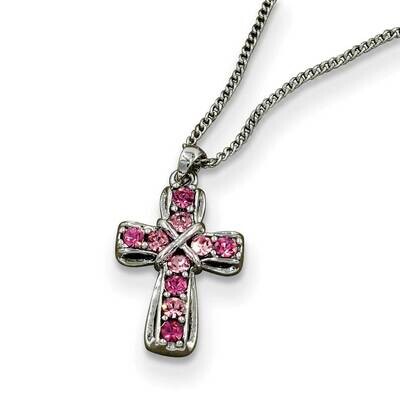 Pink Stone Cross on Chain GM22178, MPN: GM22178, 827225275972