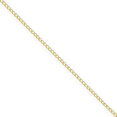 Flash Gold-Plated Curb Chain Sterling Silver QPE10G-18, MPN: QPE10G, 191101106118