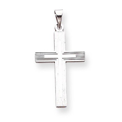 Solid Cross Pendant 14k White Gold XWR2, MPN: XWR2, 883957977676
