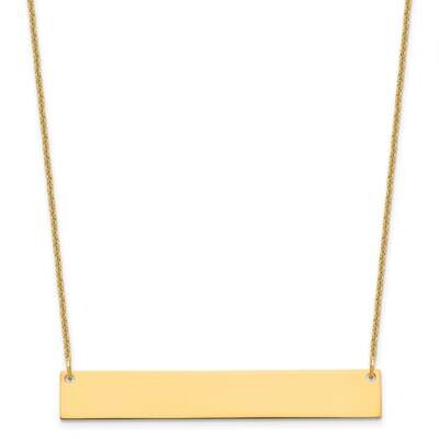 Polished Blank Bar Necklace 14k Gold Large XNA1207Y, MPN: XNA1207Y,