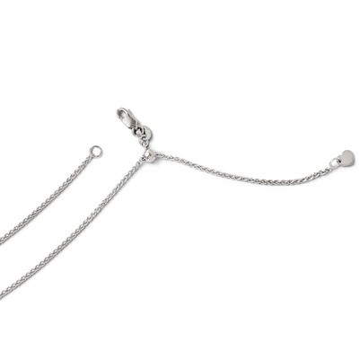 Leslie&#39;s Adjustable Wheat Chain 22 Inch - 14k White Gold HB-3187-22, MPN: 3187-22, 886774542898