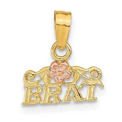 Brat Pendant 14k Rose &amp; Yellow Gold K9776, MPN: K9776,