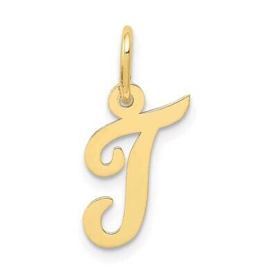 Script Initial T Charm 10k Gold Small 10YC658T, MPN: 10YC658T,