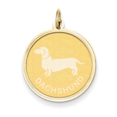 Dachshund Disc Charm 14k Gold XAC367, MPN: XAC367, 886774122212