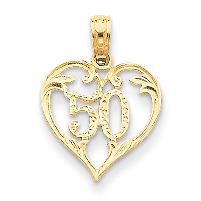 50 in Heart Cut-out Pendant 14k Gold C2959, MPN: C2959, 637218045563