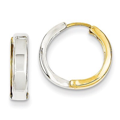 Hinged Hoop Earrings 14k Two-Tone Gold Y7909, MPN: Y7909, 869887149314
