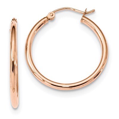 2mm Polished Hoop Earrings 10k Rose Gold 10T992, MPN: 10T992, 191101170317