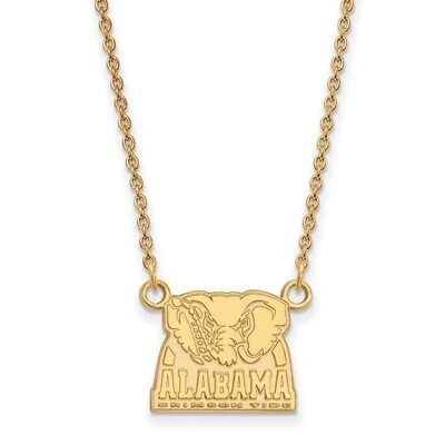 University of Alabama Small Pendant with Chain Necklace 10k Yellow Gold 1Y068UAL-18, MPN: 1Y068UAL-…