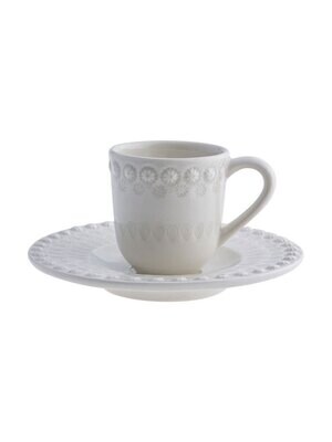 Bordallo Pinheiro Pinheiro Fantasy Coffee cup and saucer Sandy Grey 65019247, MPN: 65019247, 560087…
