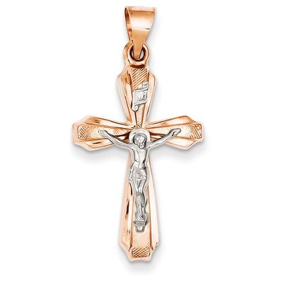 Hollow Crucifix Pendant 14k Two-Tone Gold XR1234, MPN: XR1234, 883957421643